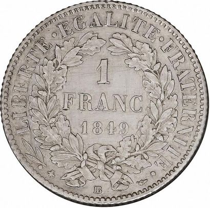 null MONNAIES FRANÇAISES en ARGENT
DEUXIÈME RÉPUBLIQUE (1848-1852) 
1 franc, type...