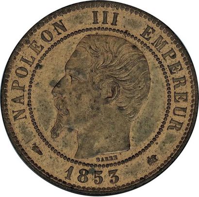 null MONNAIES FRANÇAISES en ARGENT
SECOND EMPIRE (1852-1870) 
10 centimes, tête nue....
