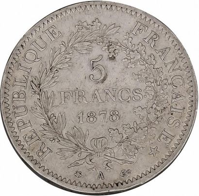 null MONNAIES FRANÇAISES en ARGENT
TROISIÈME RÉPUBLIQUE (1871-1940) 
5 francs, Hercule....