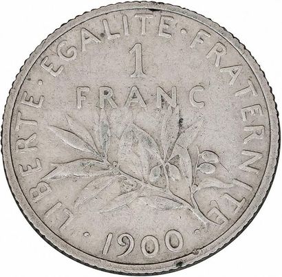 null MONNAIES FRANÇAISES en ARGENT
TROISIÈME RÉPUBLIQUE (1871-1940) 
1 franc, Semeuse....