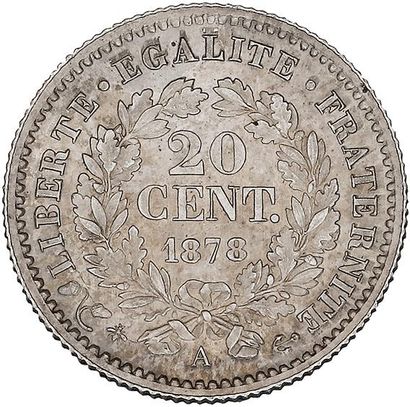 null MONNAIES FRANÇAISES en ARGENT
TROISIÈME RÉPUBLIQUE (1871-1940) 
20 centimes,...