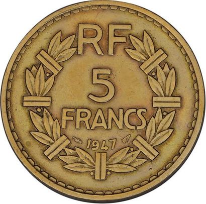 null MONNAIES FRANÇAISES en ARGENT
GOUVERNEMENT PROVISOIRE (1944-1947) 
5 francs,...