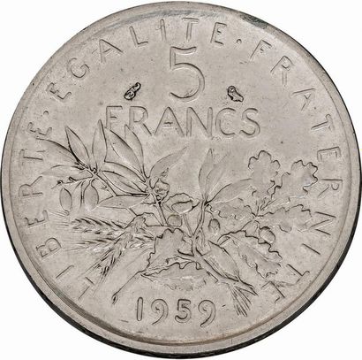 null MONNAIES FRANÇAISES en ARGENT
CINQUIÈME RÉPUBLIQUE (1959-) 
5 francs, Semeuse....