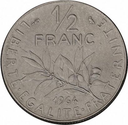 null MONNAIES FRANÇAISES en ARGENT
CINQUIÈME RÉPUBLIQUE (1959-) 
 Demi Franc, Semeuse....