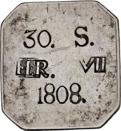 null SIÈGE de PALMA de MAJORQUE 
Ferdinand VII 246. Duro de 30 sous (2e type octogonal)....