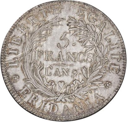 null GAULE SUBALPINE (1800-1802) 
5 francs. An 9 (1801). Turin. L.M.N. 898. Superbe....