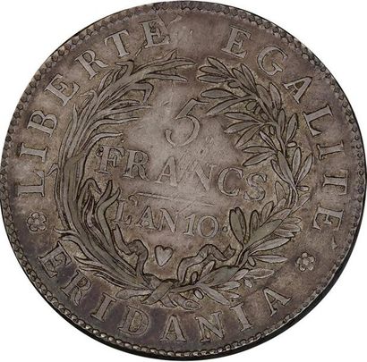 null GAULE SUBALPINE (1800-1802) 
5 francs : 2 exemplaires. An 9 (1801) et An 10...