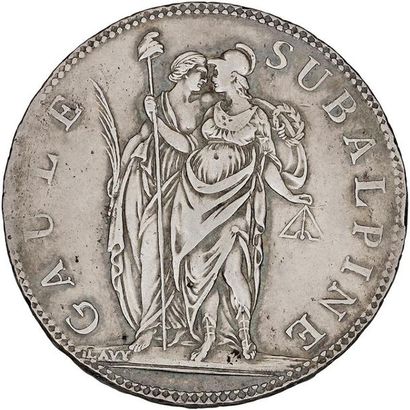 null GAULE SUBALPINE (1800-1802) 
5 francs : 2 exemplaires. An 9 (1801) et An 10...