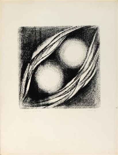 null CLAUDE SANTARELLI DIT SANTA (1925-1979)
Compositions noires et blanches
Lithographie,...