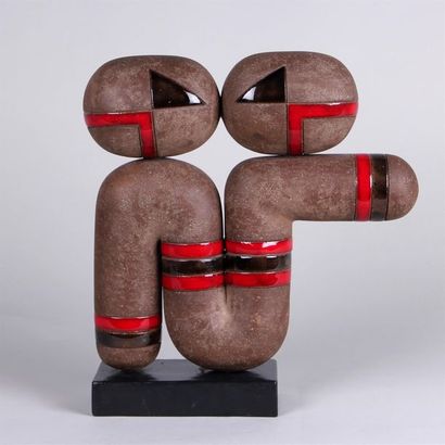 DIMAS MACEDO (1928-2009) Couple Sculpture...