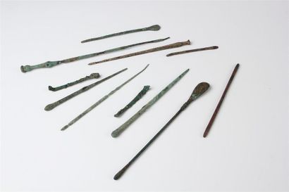 null INSTRUMENTS DE MÉDECINE ET DE TOILETTE
Instruments antiques : spatules, sondes,...