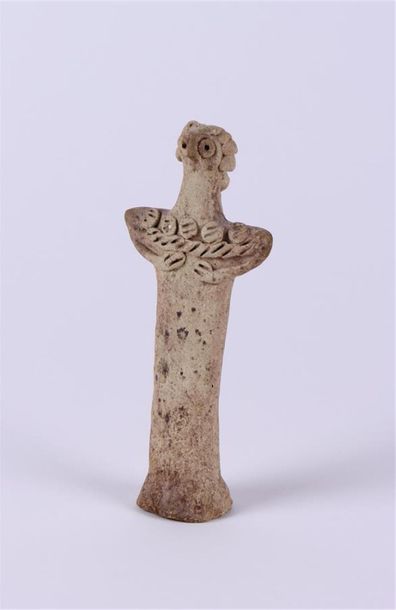 null IDOLE SYRO-HITTITE tête à bec d'oiseau.
Terre cuite
Proche-Orient
IIIe Mill....