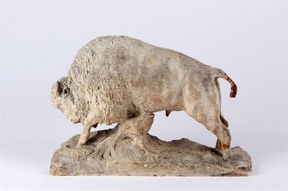 null ARY JEAN LÉON BITTER (1883-1973)
Le bison
Plâtre d'atelier signé
Accidents
Haut....