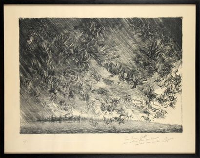 null ARMAND HENRI NAKACHE (1894-1976)
Le pitre
Lithographie, signée en bas à droite,...