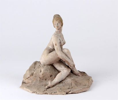 null ARY JEAN LÉON BITTER (1883-1973)
Femme assise au rocher
Terre cuite originale
Accidents
Haut....