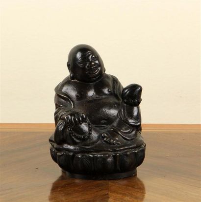 null Ensemble de BIBELOTS asiatiques comprenant une statuette de Bouddha assis, boîtes,...