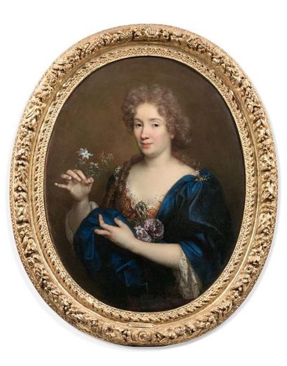 null ATTRIBUÉ À PIERRE MIGNARD (1612-1695)
Portrait autrefois dit de Julie d'Angennes...