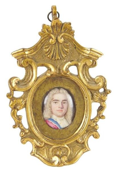 null ÉCOLE ÉTRANGÈRE DU DÉBUT DU XVIIIe SIÈCLE
Portrait d'homme en perruque
Miniature...