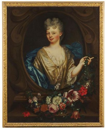 null ISAAC PALING (1640-1728)
Portrait d'une dame tenant une guirlande de fleurs
Toile
Haut....