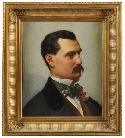 null GABRIEL TYR (1817-1868)
Portrait d'homme à la cravate
Huile sur toile, signée...