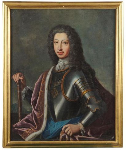 null ÉCOLE FRANÇAISE VERS 1730
Portrait du prince de Masseran, ancêtre de la marquise...