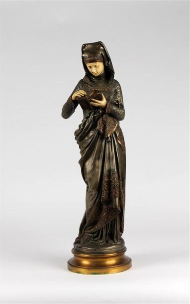 null ALBERT-ERNEST CARRIER-BELLEUSE (1824-1887)
La liseuse
Sculpture chryséléphantine...