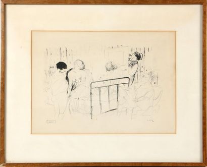 null D'APRÈS MARCEL VERTES (1895-1961)
Scènes d'intérieur animées
Trois lithographoes...