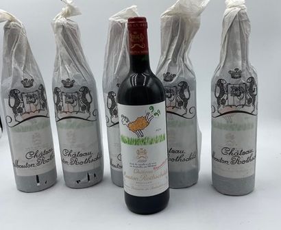 null 6 bottles CH. MOUTON-ROTHSCHILD, 1° cru Pauillac 1999 , RED