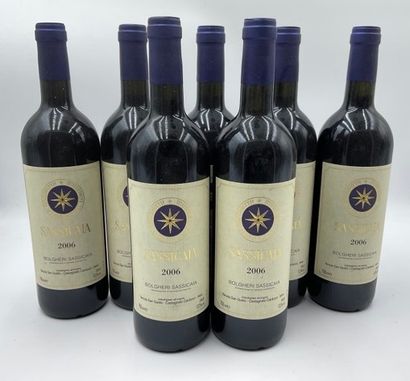 null 7 bouteilles BOLGHERI "Sassicaia", Tenuta San Guido 2006 (1 étiquette légèrement...