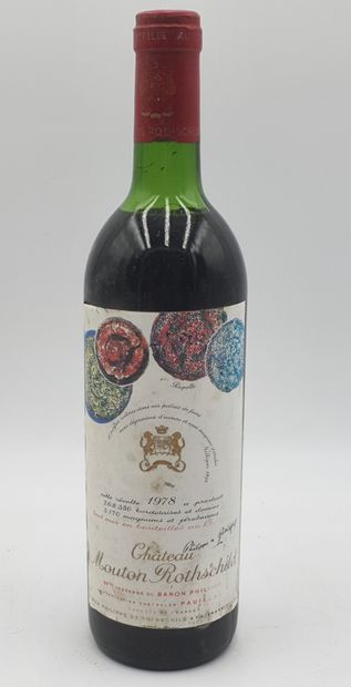 null 
1 bouteille CH. MOUTON-ROTHSCHILD, 1° cru Pauillac 1978 (étiquette légèrement...