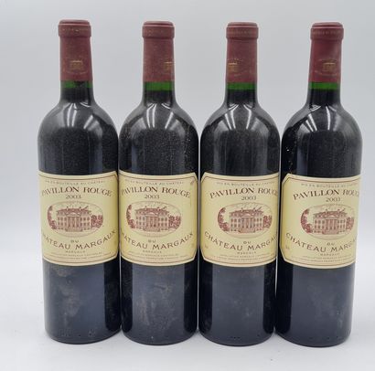 4 bouteilles PAVILLON ROUGE DU CH. MARGAUX,...