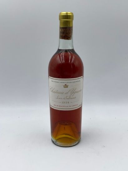 null 1 bouteille CH.D 'YQUEM, 1° cru supérieur Sauternes 1934 (probablement reconditionné...