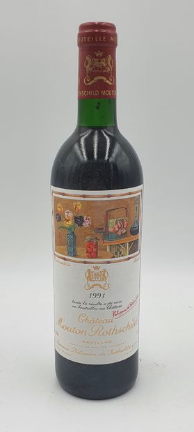 null 1 bouteille CH. MOUTON-ROTHSCHILD, 1° cru Pauillac 1991