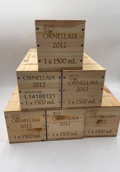 null 6 magnums BOLGHERI "L'Incanto", Ornellaia 2012 (individual strapped wooden ...