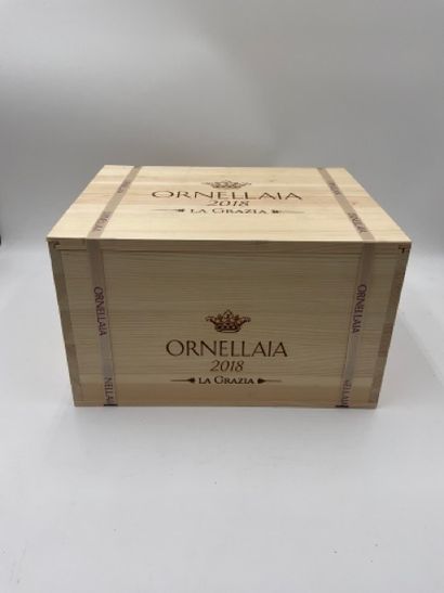 null 6 bouteilles BOLGHERI "La Grazia", Ornellaia 2018 (caisse bois cerclée)