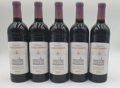 null 5 bouteilles CH. LASCOMBES, 2° cru Margaux 2010