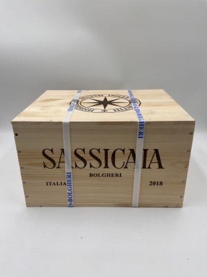 null 6 bouteilles BOLGHERI "Sassicaia", Tenuta San Guido 2018 (caisse bois cercl...