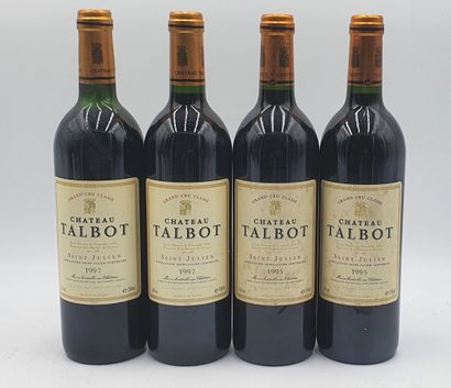 null 
4 bouteilles CH. TALBOT, 4° cru Saint-Julien (2 en1997 et 2 en 1995)
