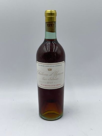 null 1 bouteille CH. D'YQUEM, 1° cru supérieur Sauternes 1937 (très bon niveau, capsule...
