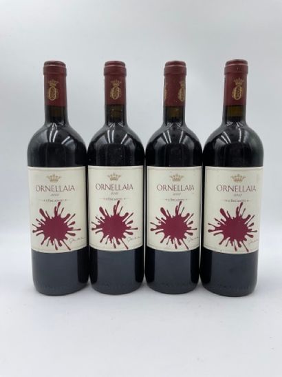 null 4 bouteilles BOLGHERI "L'Incanto", Ornellaia 2012 (étiquettes très légèrement...