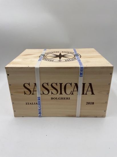 null 6 bouteilles BOLGHERI "Sassicaia", Tenuta San Guido 2018 (caisse bois cercl...