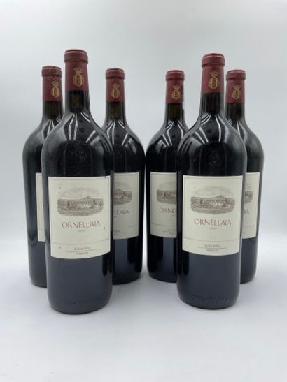 null 6 magnums BOLGHERI Ornellaia 2013 (3 étiquettes légèrement abîmées, 1 capsule...