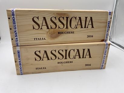 null 2 magnums BOLGHERI "Sassicaia", Tenuta San Guido 2016 (caisse bois individuelle...
