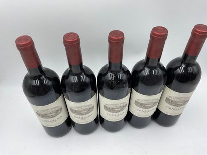 null 5 bottles BOLGHERI Ornellaia 2001 (2 labels very slightly stained, 1 label very...
