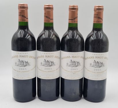 null 4 bottles CH. BAHANS HAUT-BRION, Pessac-Léognan, 2003. RED