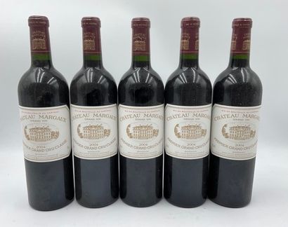 null 5 bouteilles CH. MARGAUX, 1° cru Margaux 2004 ROUGE
