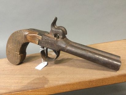 null Pistolet double de voyage vers 1840