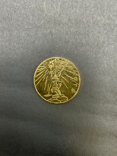 null Monnaie de 10€ en métal doré série "Astérix, La liberté".