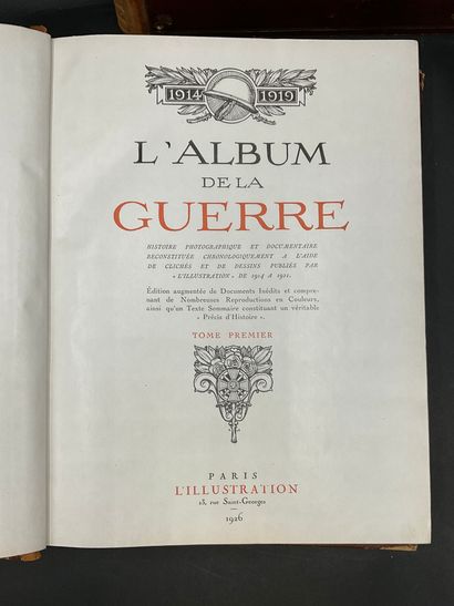 null L'ILLUSTRATION , L'album de la guerre en 2 grand Vol. in-folio, reliure plein...