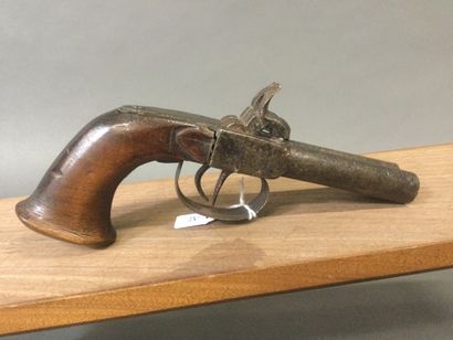 Pistolet double de voyage vers 1840